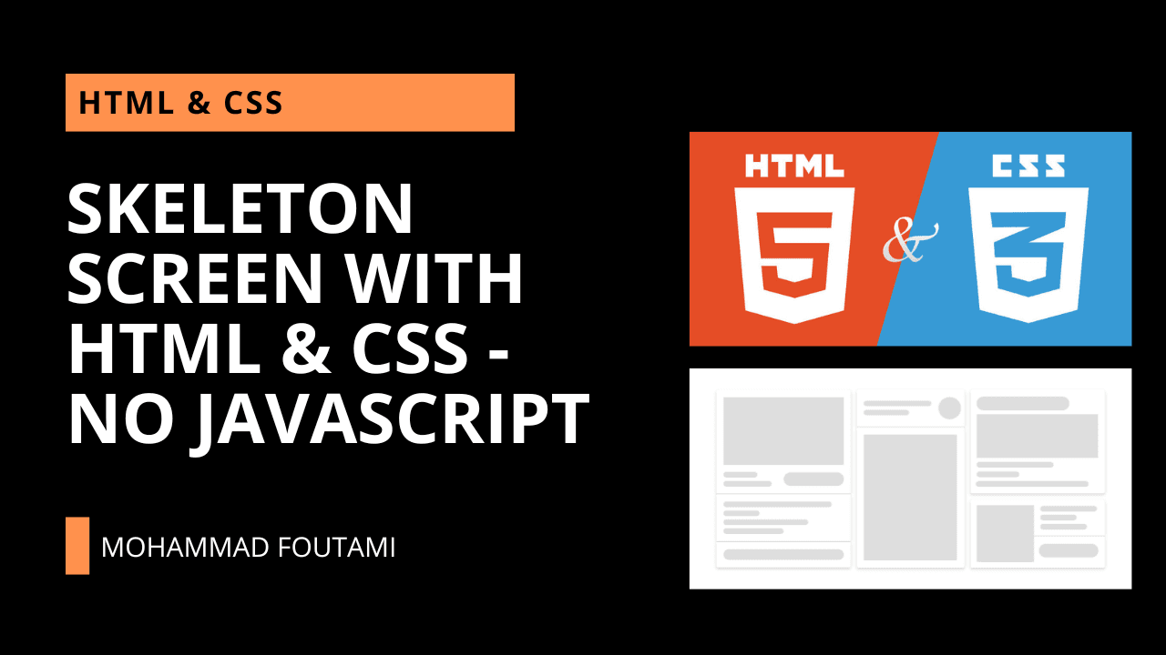 Skeleton Screen Loading Effect with HTML & CSS
