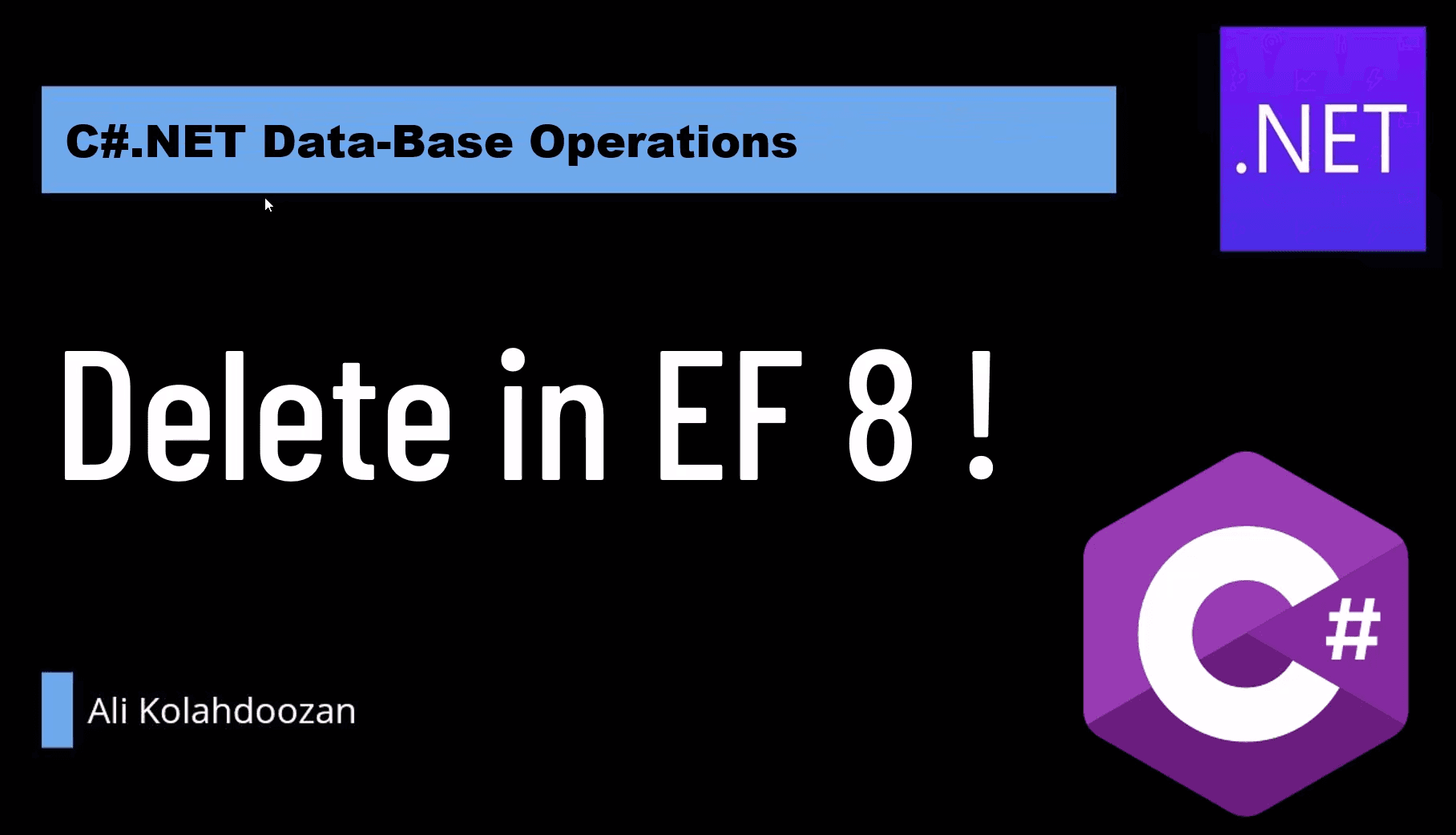 Delete in EF 8 !