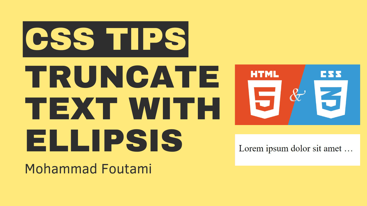 Truncate Text With Ellipsis